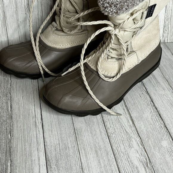 SPERRY Womans 7.5 Quarter  Water Proof Duck Boots # STS99765 Suede Leather Laced - Picture 8 of 11